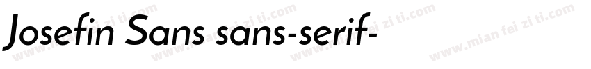 Josefin Sans sans-serif字体转换